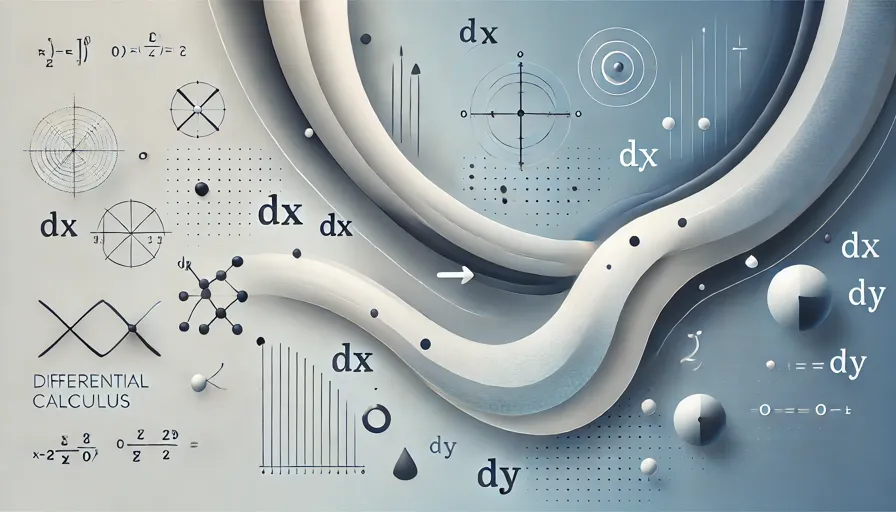 a visual representation inspired by the concept of differential calculus. It features abstract elements and smooth curves to symbolize the relationships between variables and their rates of change. 