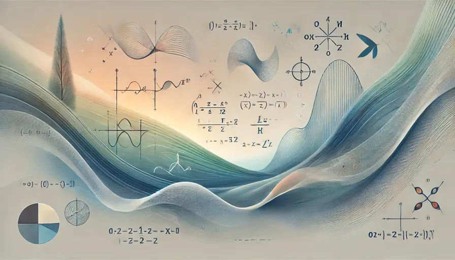 an abstract landscape-oriented image that represents the idea of growth and transformation in calculus, with visual elements like curves and arrows symbolizing the progression in differentiation.