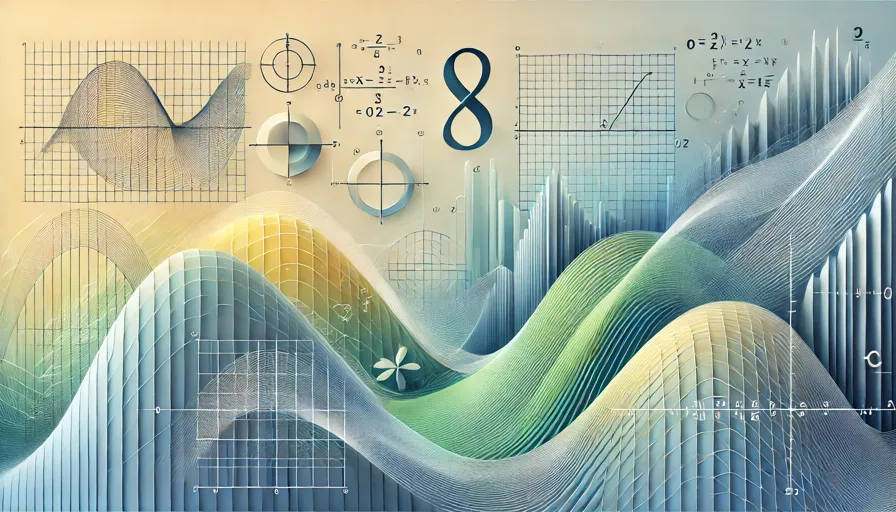 A visually appealing abstract landscape-style image that symbolizes mathematical concepts of differentiation and constants.